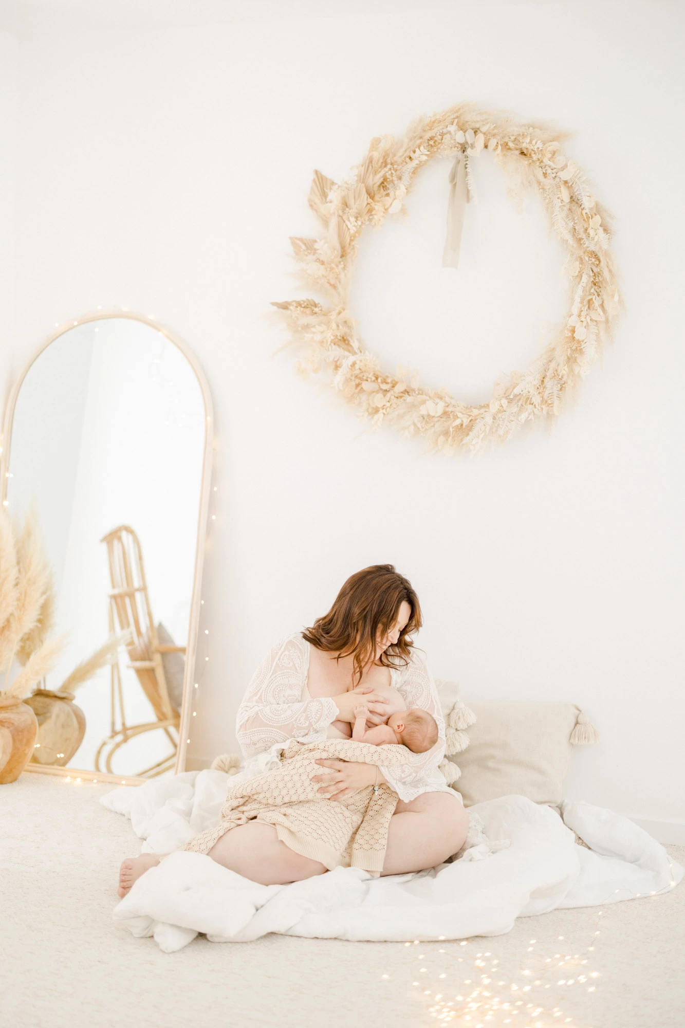 rose robe enfant beige marron